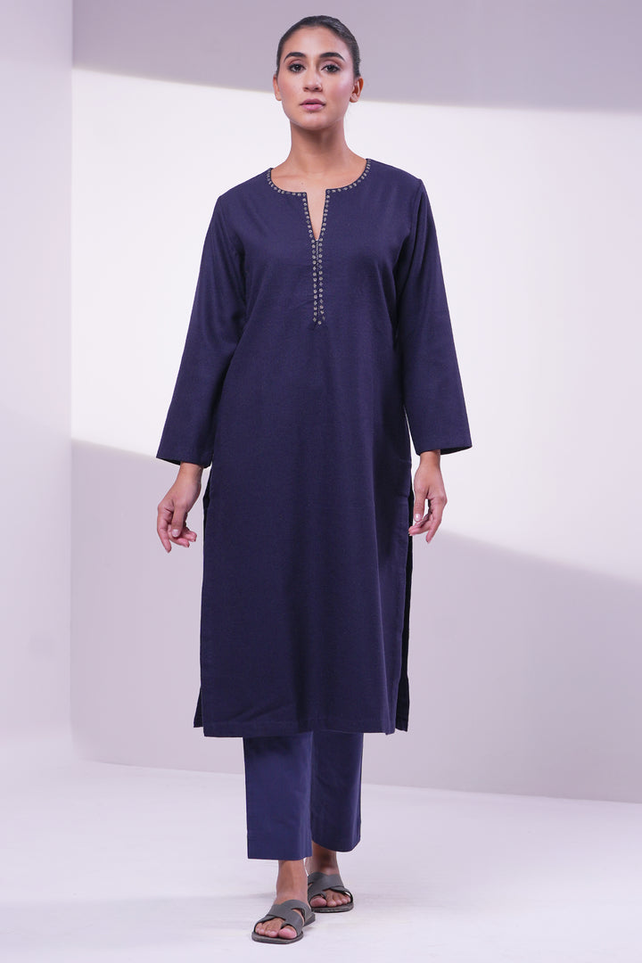 Navy Wool Kurta