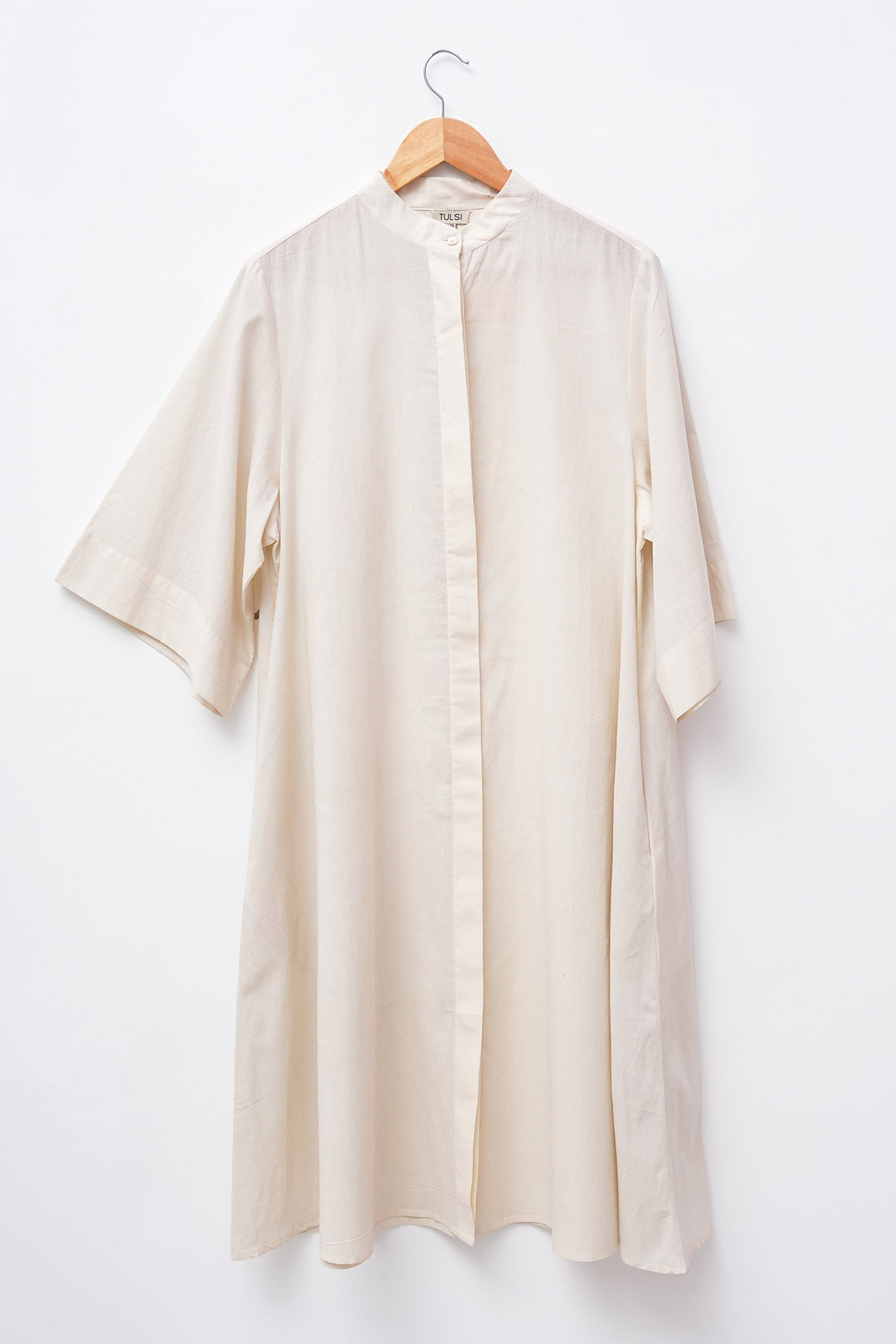 Natural Cotton Shirt Dress