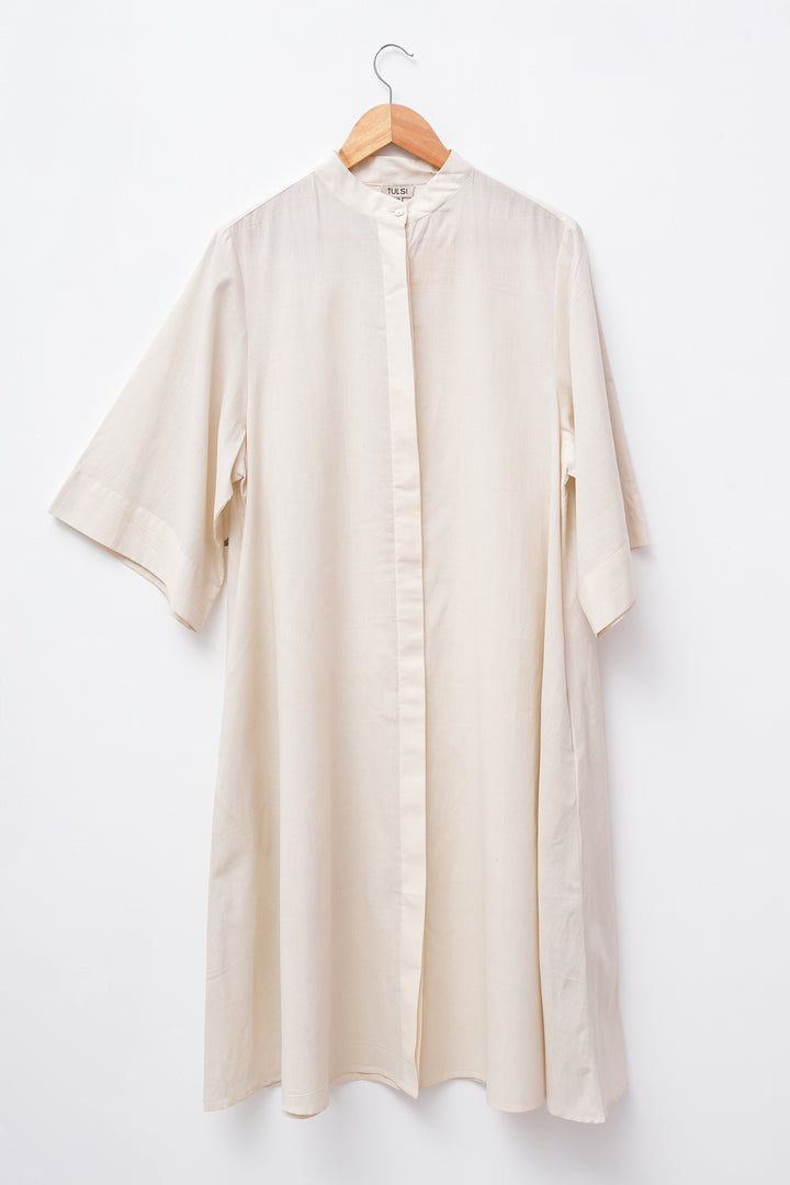 Natural Cotton Shirt Dress