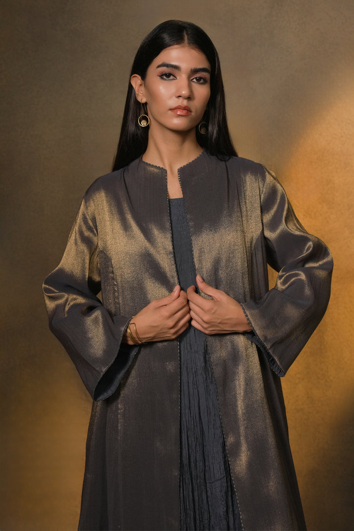 Navy Tissue Jacket with Cotton Slip