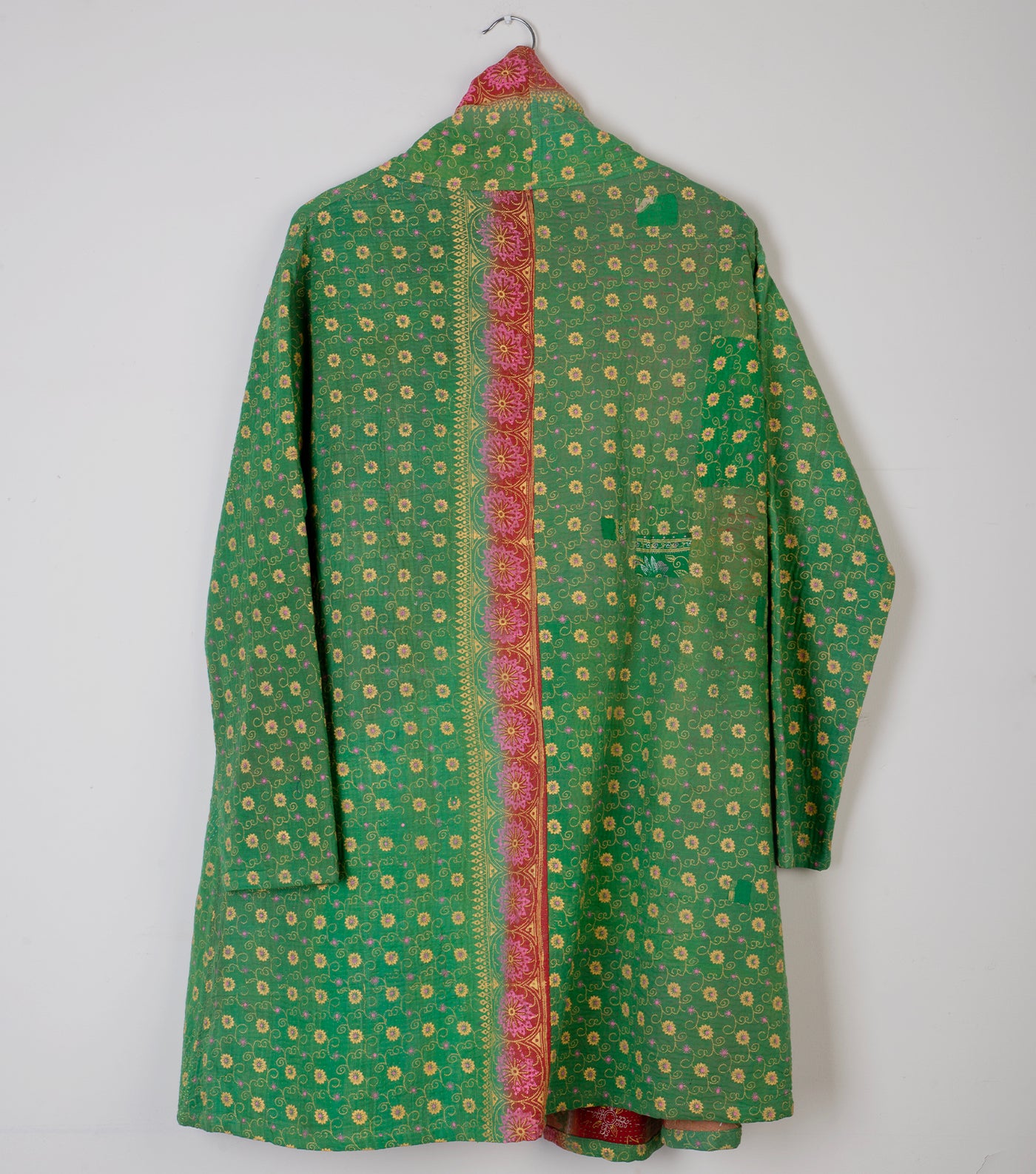 Green Vintage Cotton Kantha Jacket