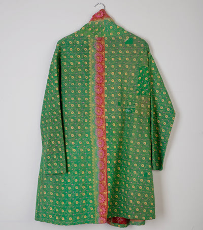 Green Vintage Cotton Kantha Jacket