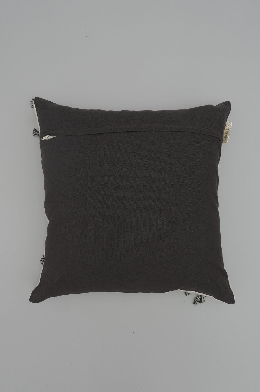 Monochrome Patch Embroidered Cushion Cover