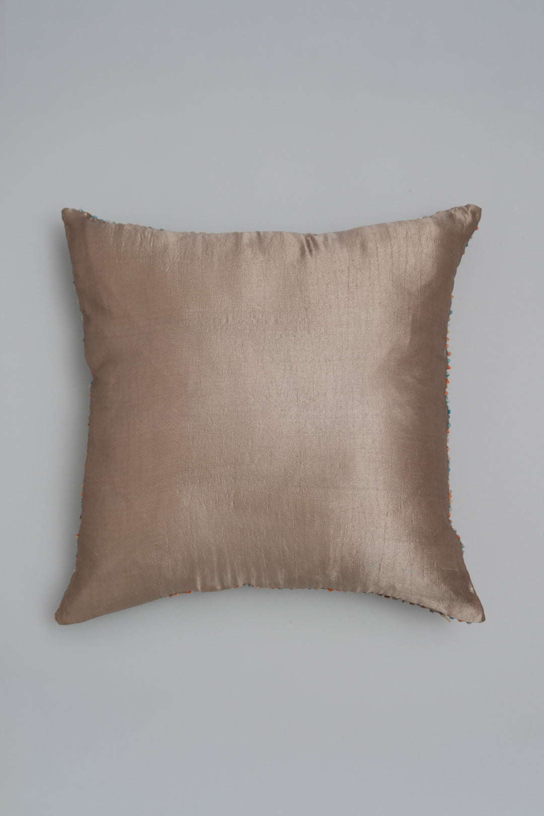 Multi Color French Knot Silk Cushion Cover