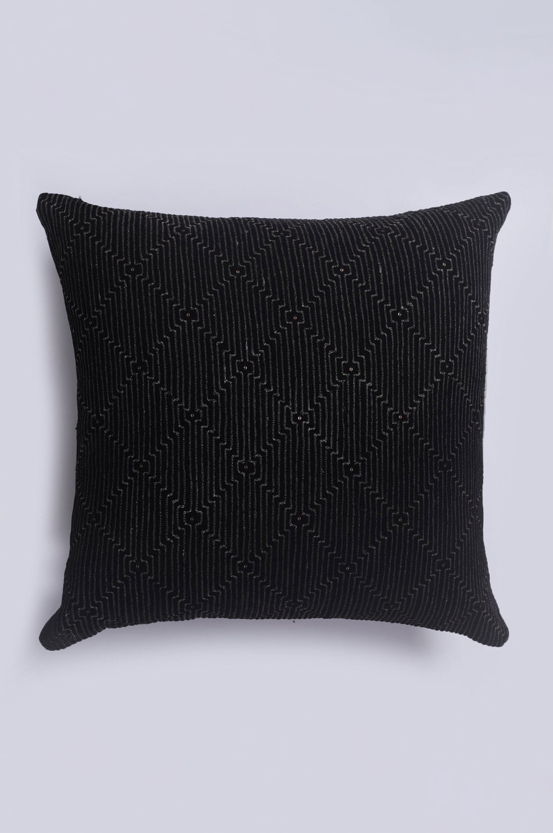 Symmetrical Bliss Navy Velvet Cushion Cover
