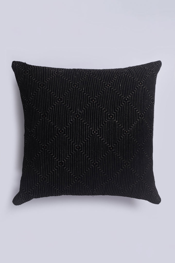 Symmetrical Bliss Navy Velvet Cushion Cover