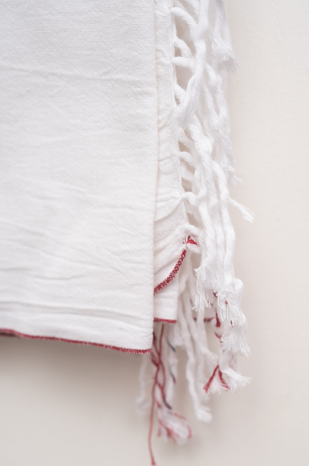 Handwoven Cotton Towel with Signature Red Selvedge