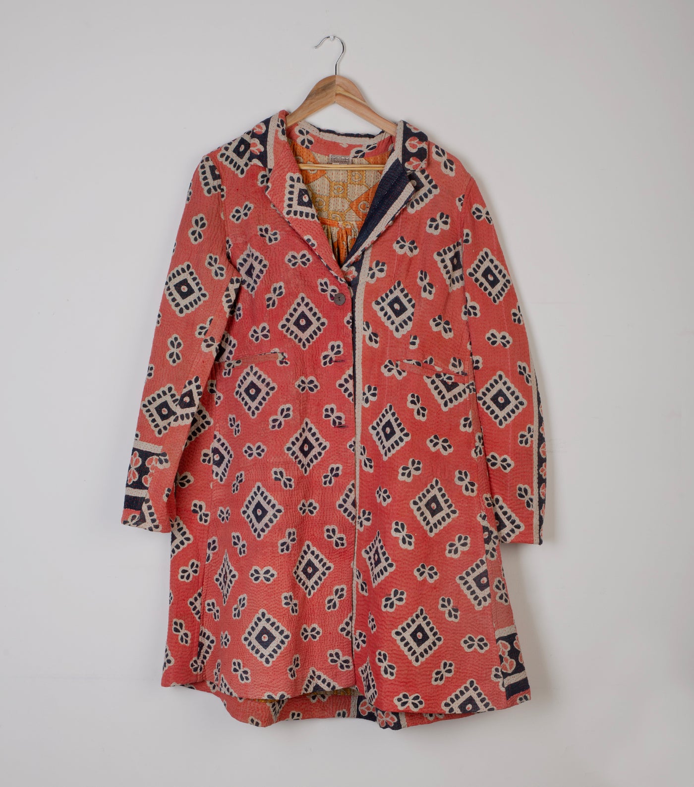 Pink Vintage Cotton Kantha Jacket