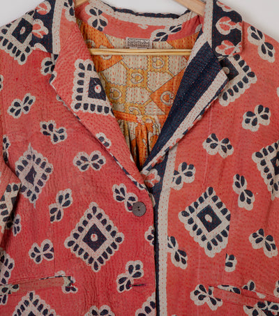Pink Vintage Cotton Kantha Jacket