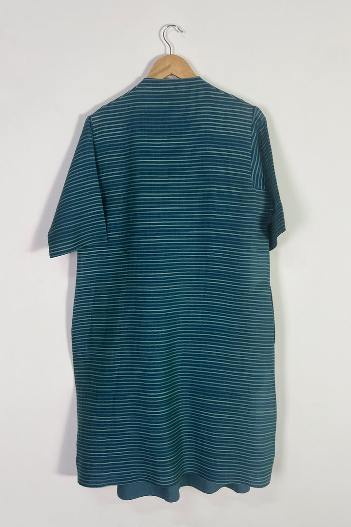Blue Cotton Kurta with Slip