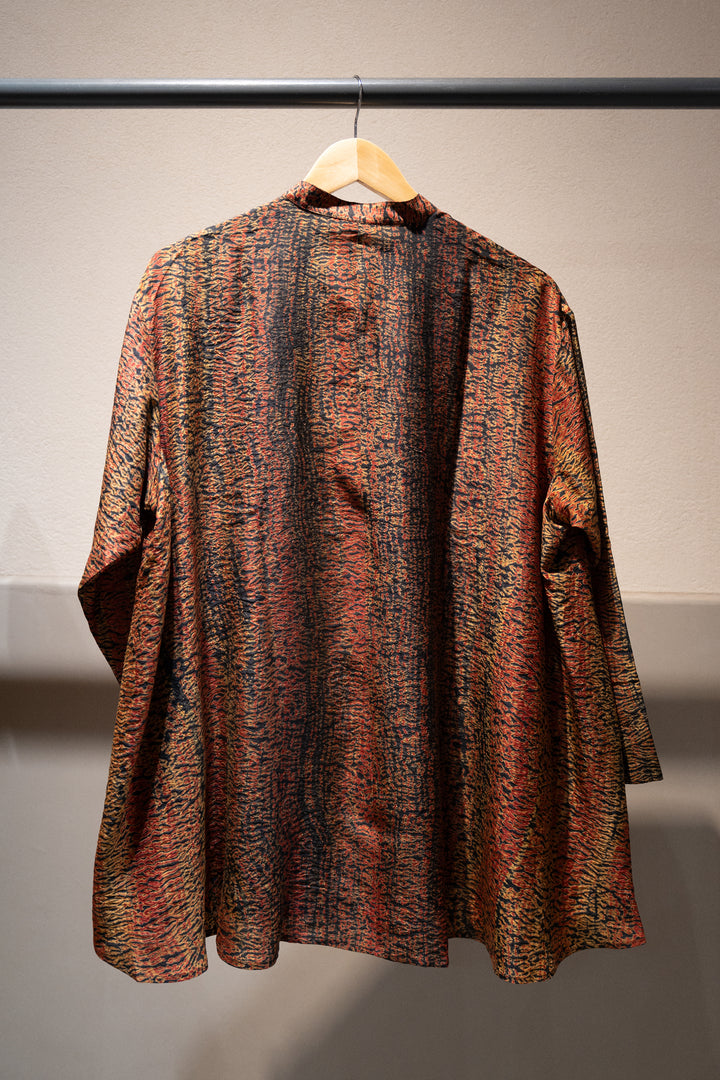Black Shibori Silk Shirt