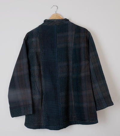 Charcoal Grey Vintage Cotton Kantha Jacket