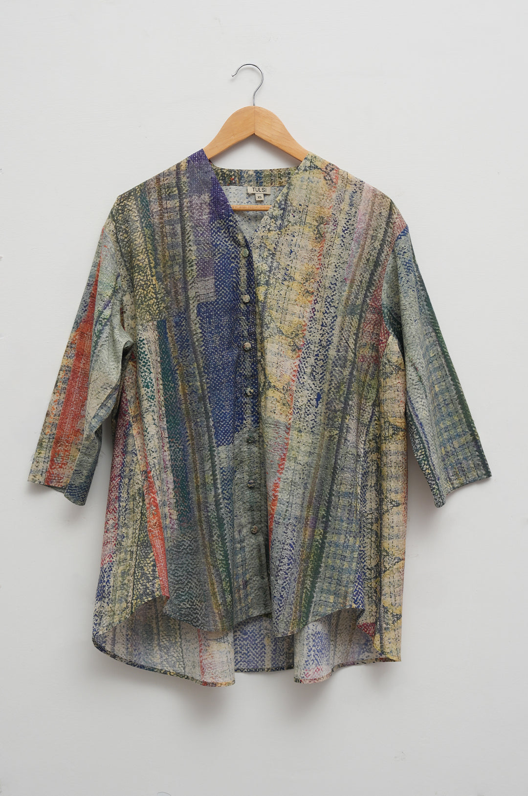 Abstract Print Cotton Shirt