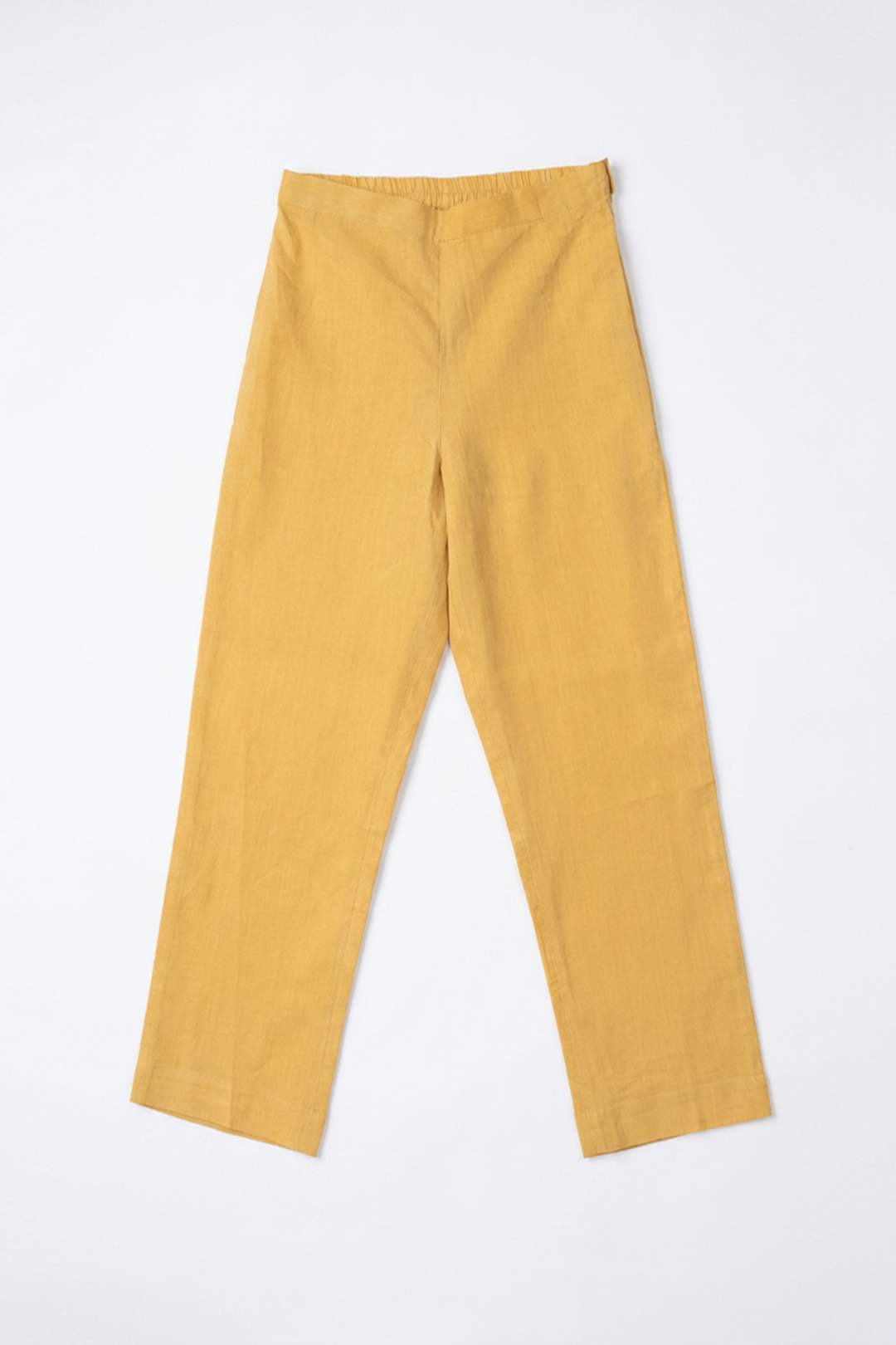Mustard Embroidered Chanderi Suit Set