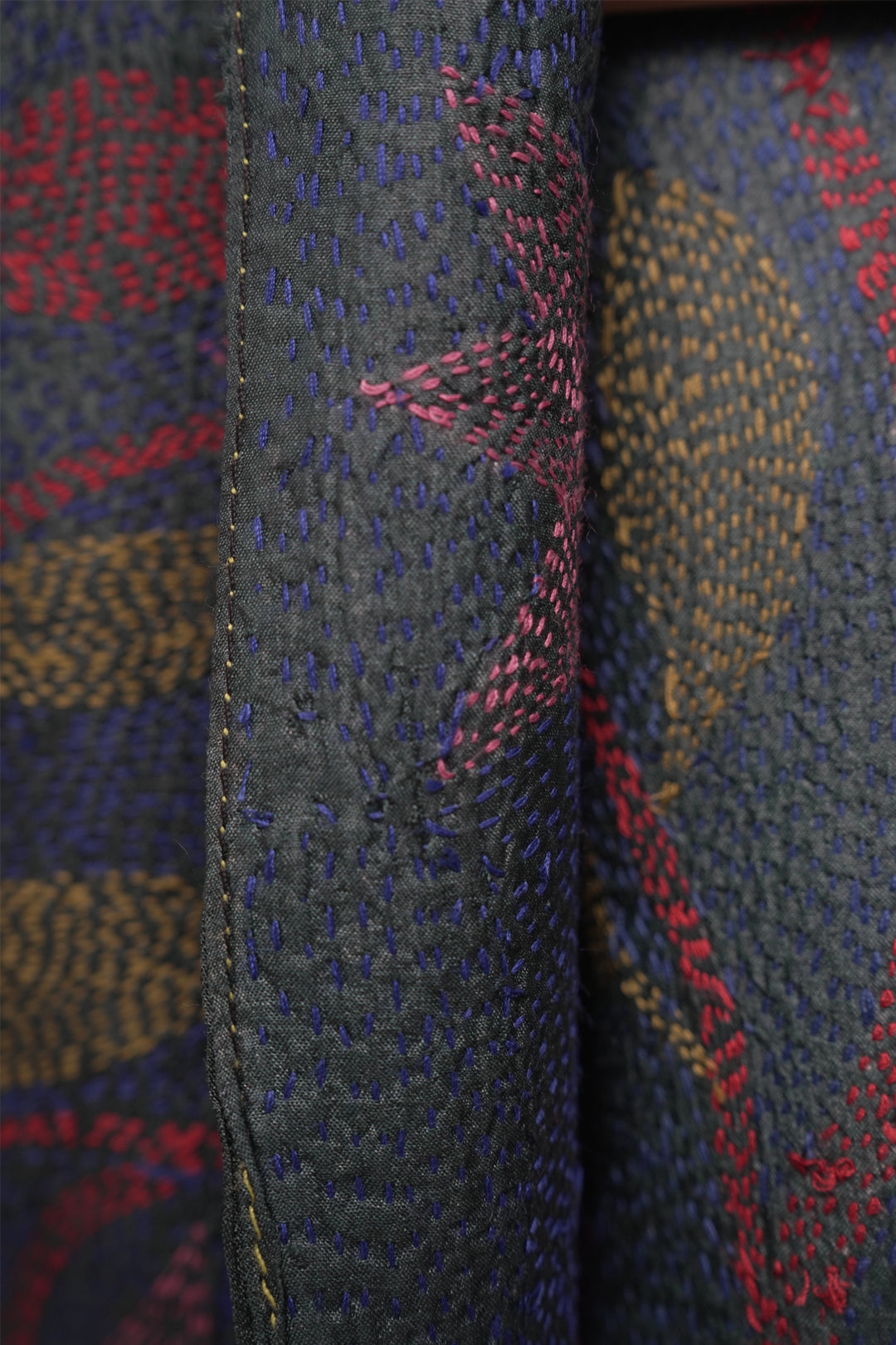 Multicolor Silk Kantha Overlay