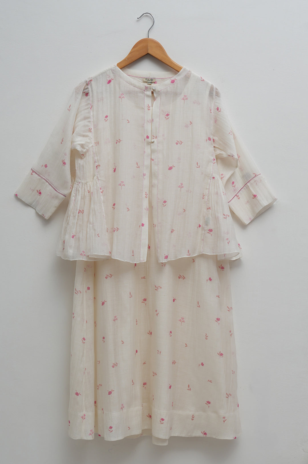 Blush Bloom Printed Chanderi Kediyo Set