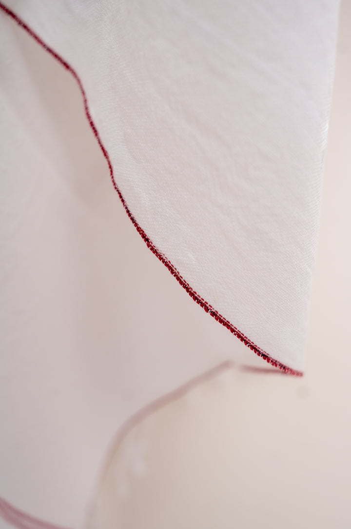 Handwoven Cotton Towel with Signature Red Selvedge