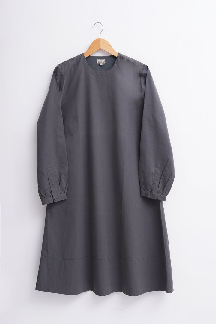 Grey Poplin Dress