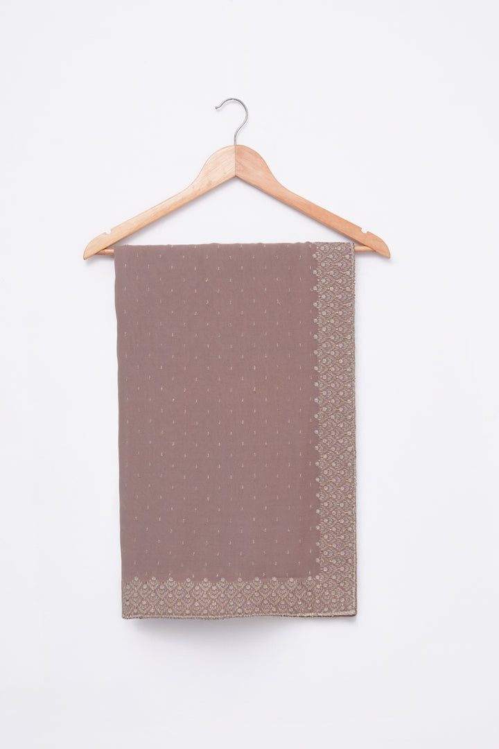 Beige Embroidered Georgette Saree