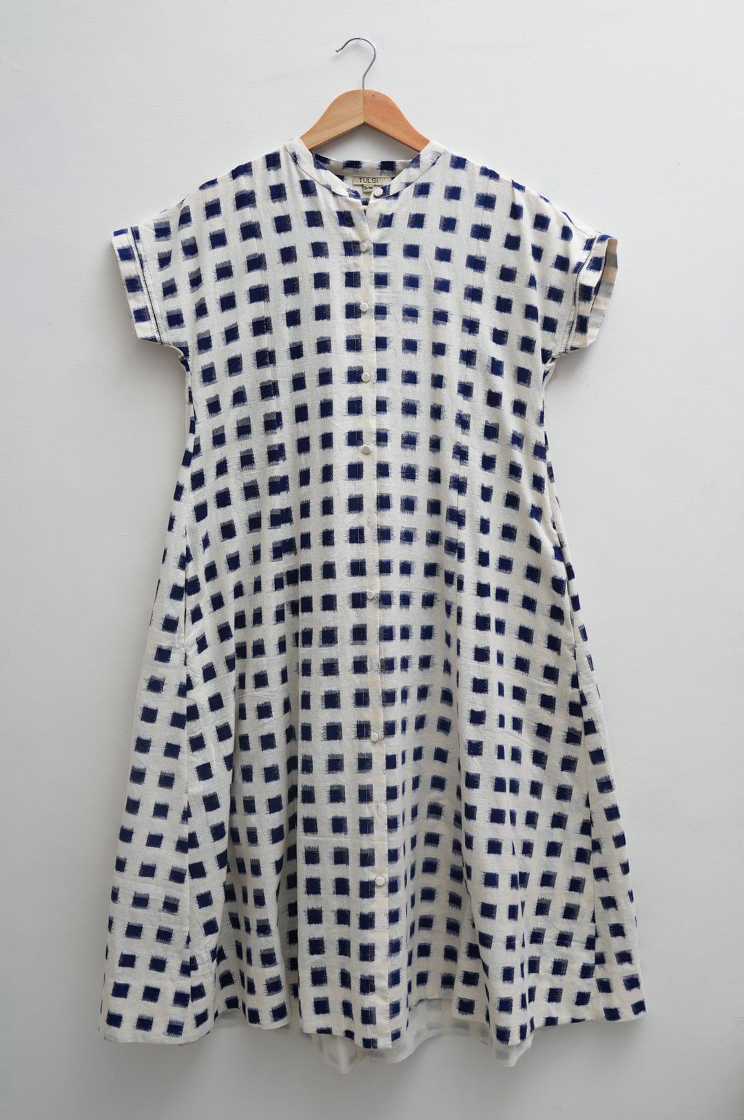 Blue & White Double Ikat Dress