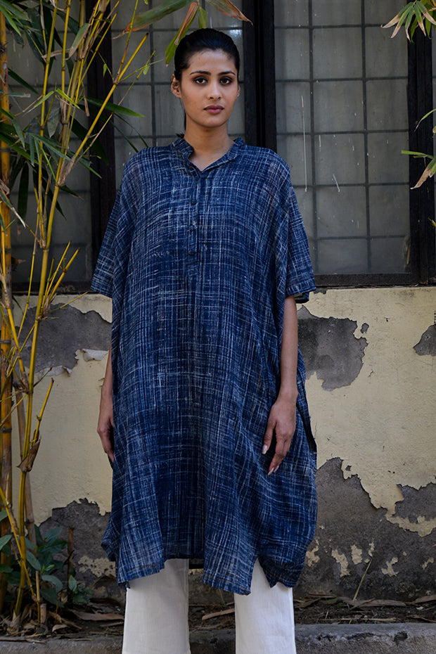 Hand Painted Pure Cotton Draped Tunic