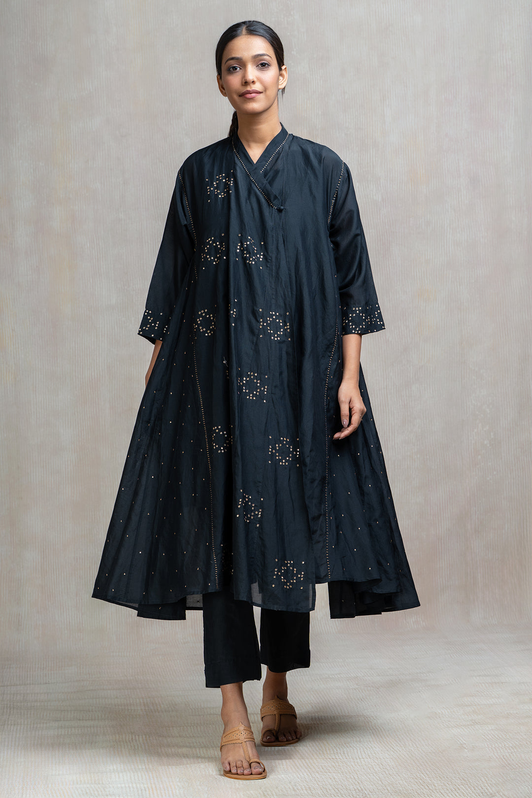 Mirror Embroidered Muslin Choga