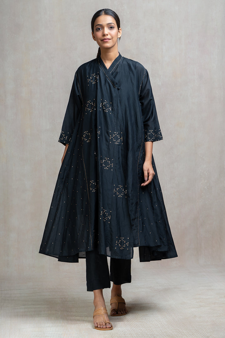 Mirror Embroidered Muslin Choga