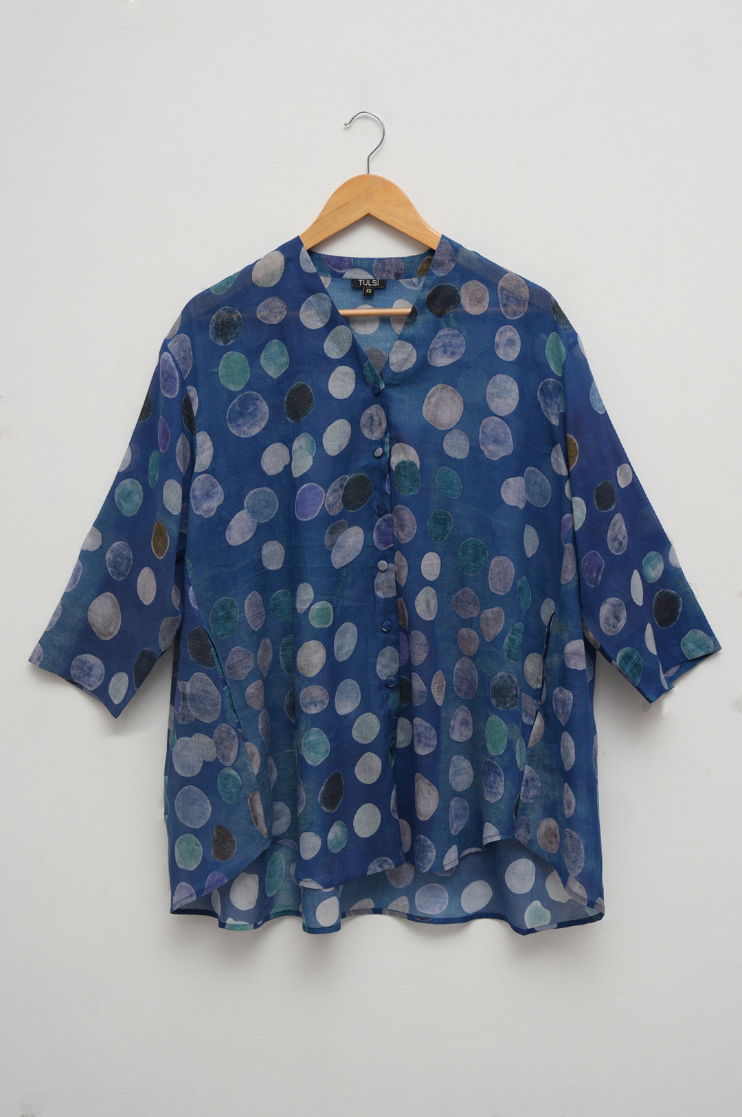 Indigo Pebble Cotton Shirt