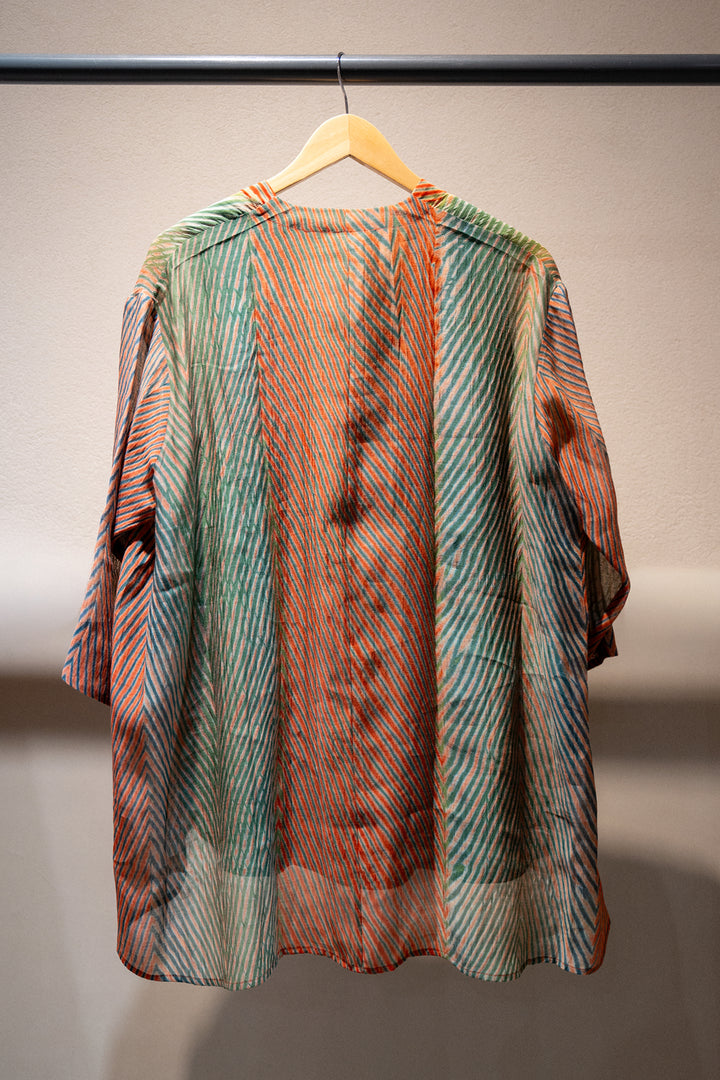 Multi Color Shibori Chanderi Shirt