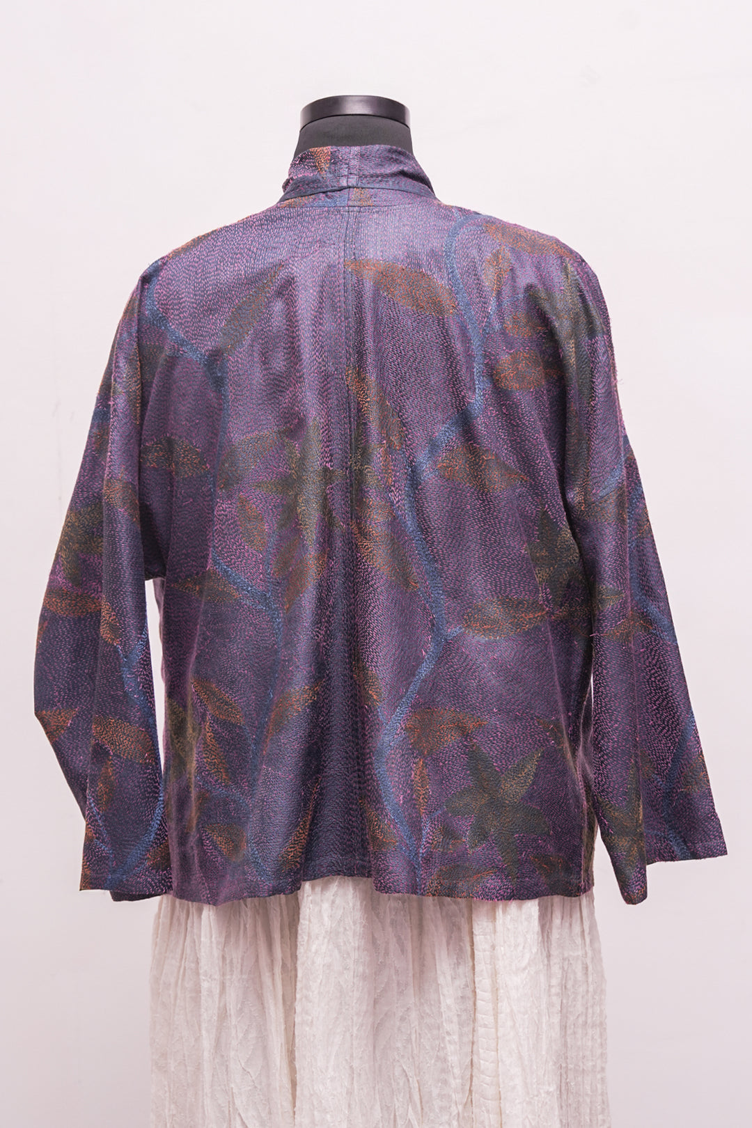 Multicolor Silk Kantha Overlay