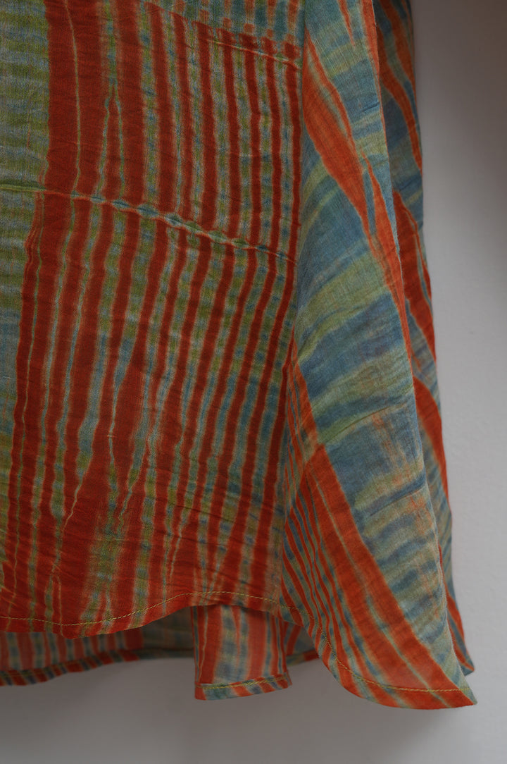 Multi Colour Shibori Chanderi Shirt