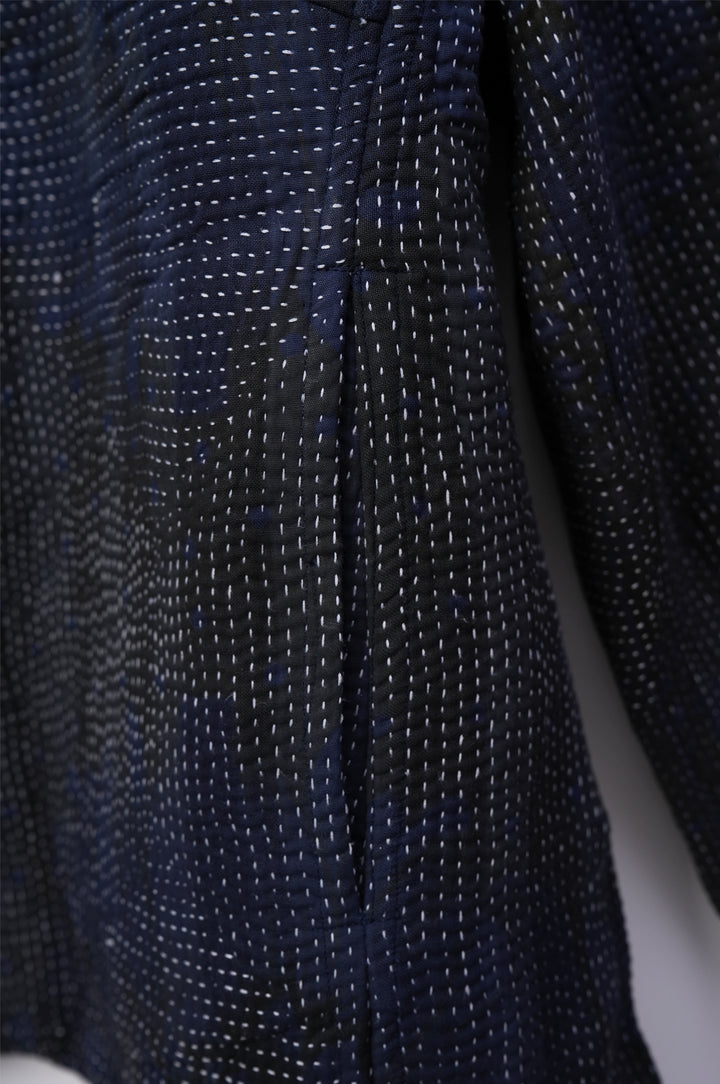 Navy Vintage Cotton Kantha Jacket