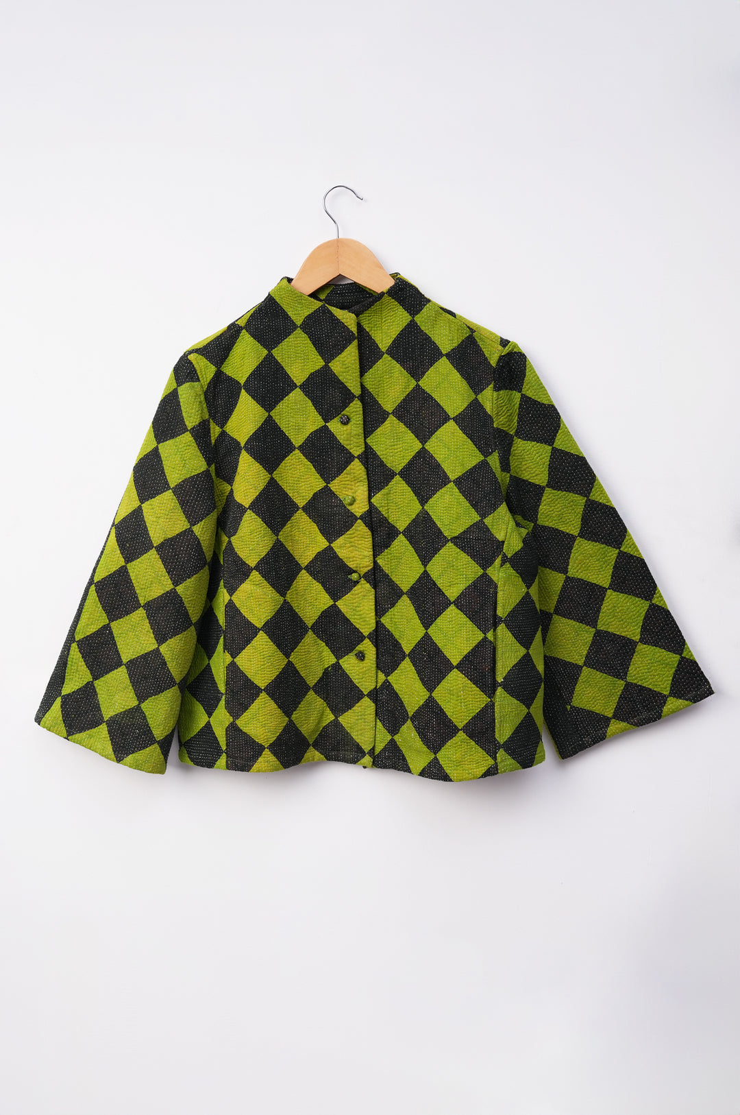 Green Vintage Cotton Kantha Jacket