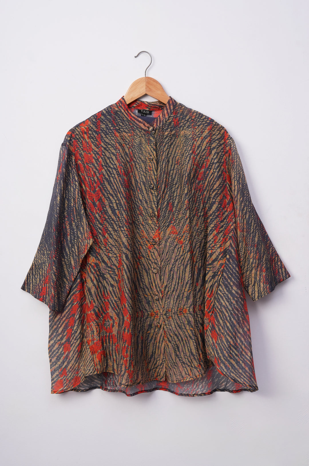 Multicolor Printed Chanderi Shirt