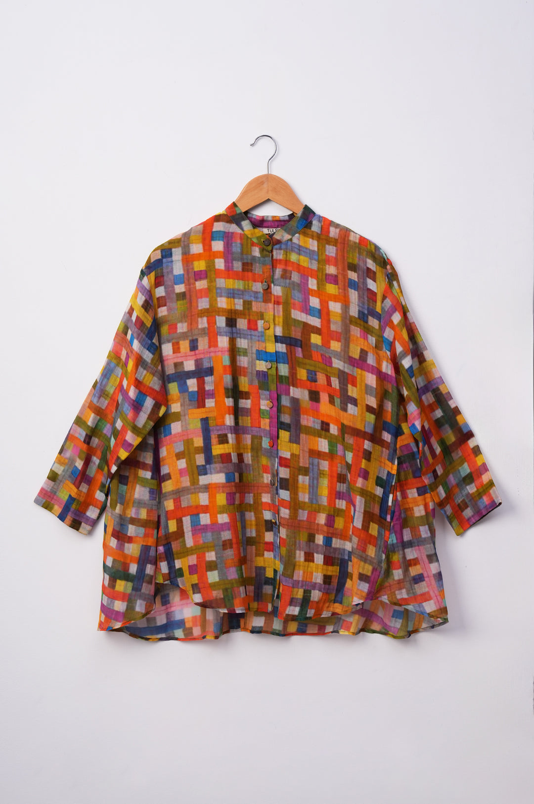 Multicolor Printed Chanderi Shirt