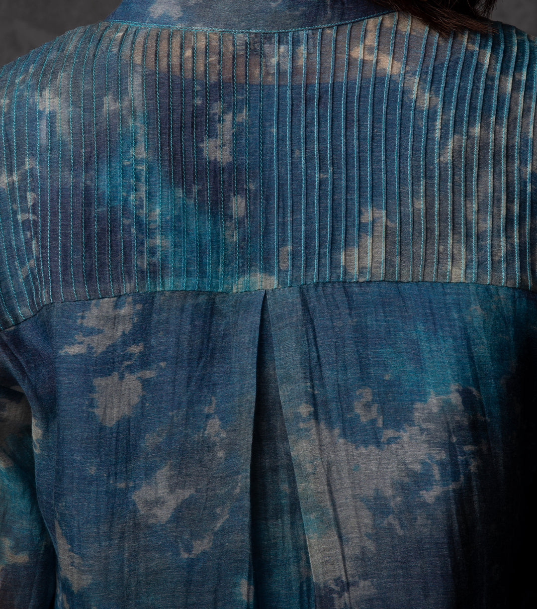 Blue shaded printed cotton co-ord set