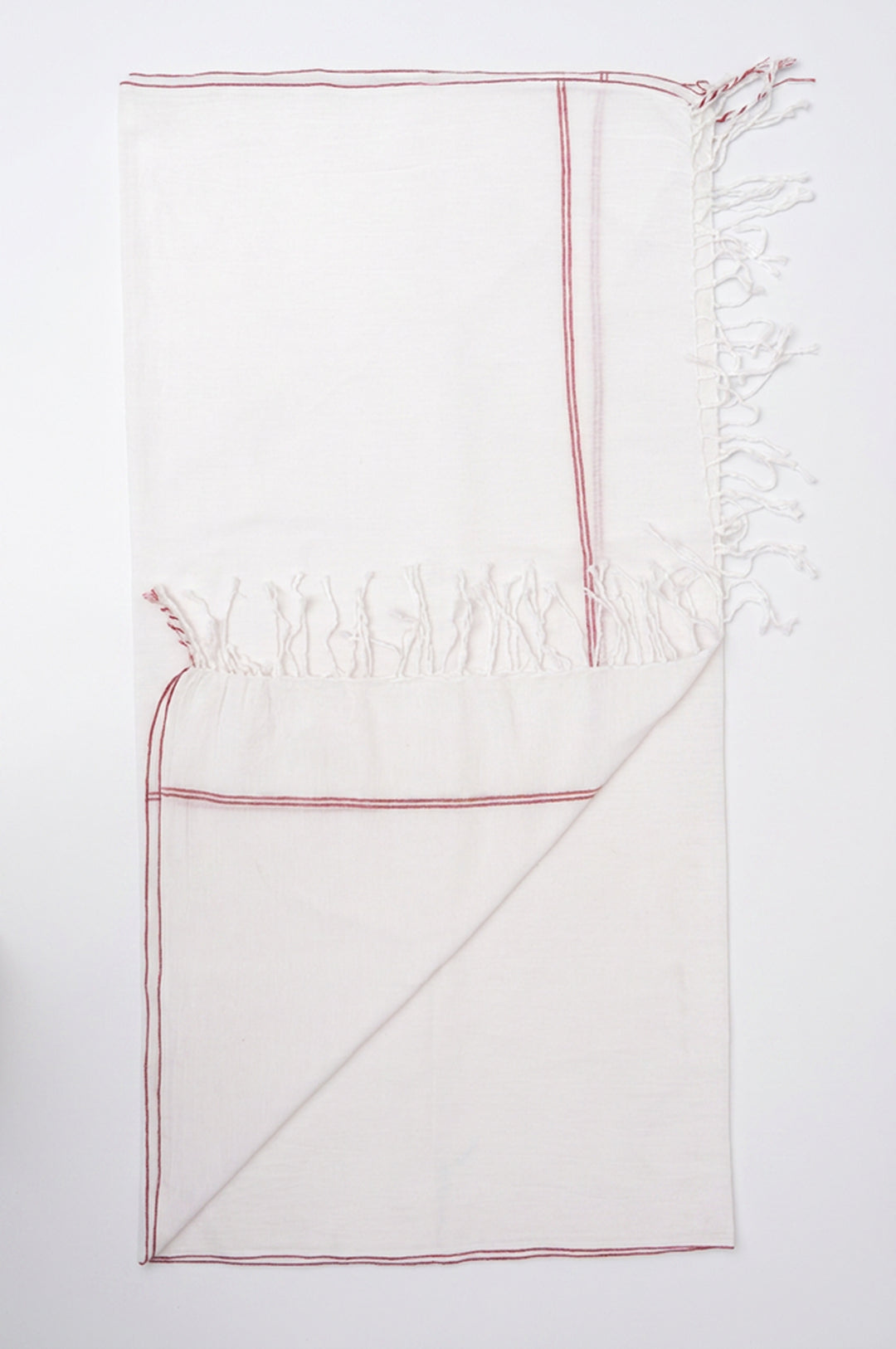 Handwoven Cotton Towel with Signature Red Selvedge