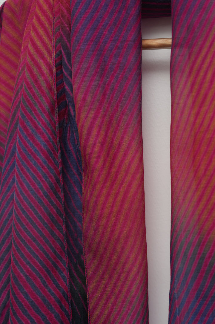 Berry Plum Shibori Chanderi Dupatta