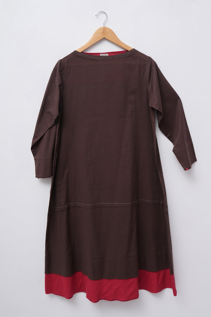 Brown Cotton Dress