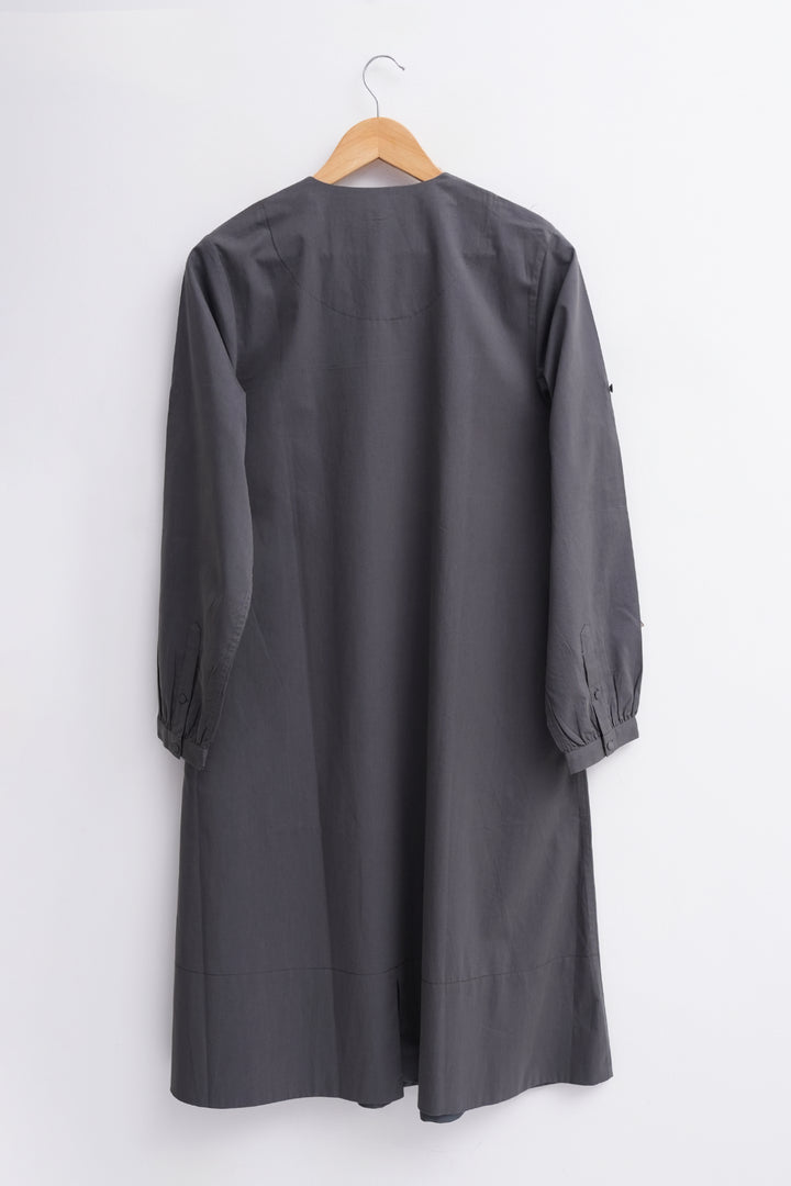 Grey Poplin Dress
