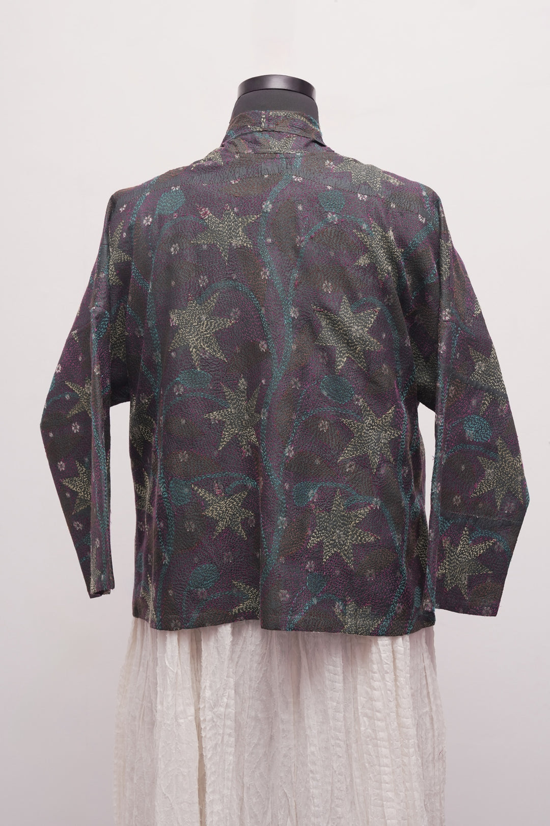 Multicolor Silk Kantha Overlay