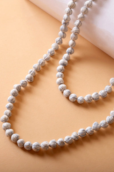 White Cotton Necklace