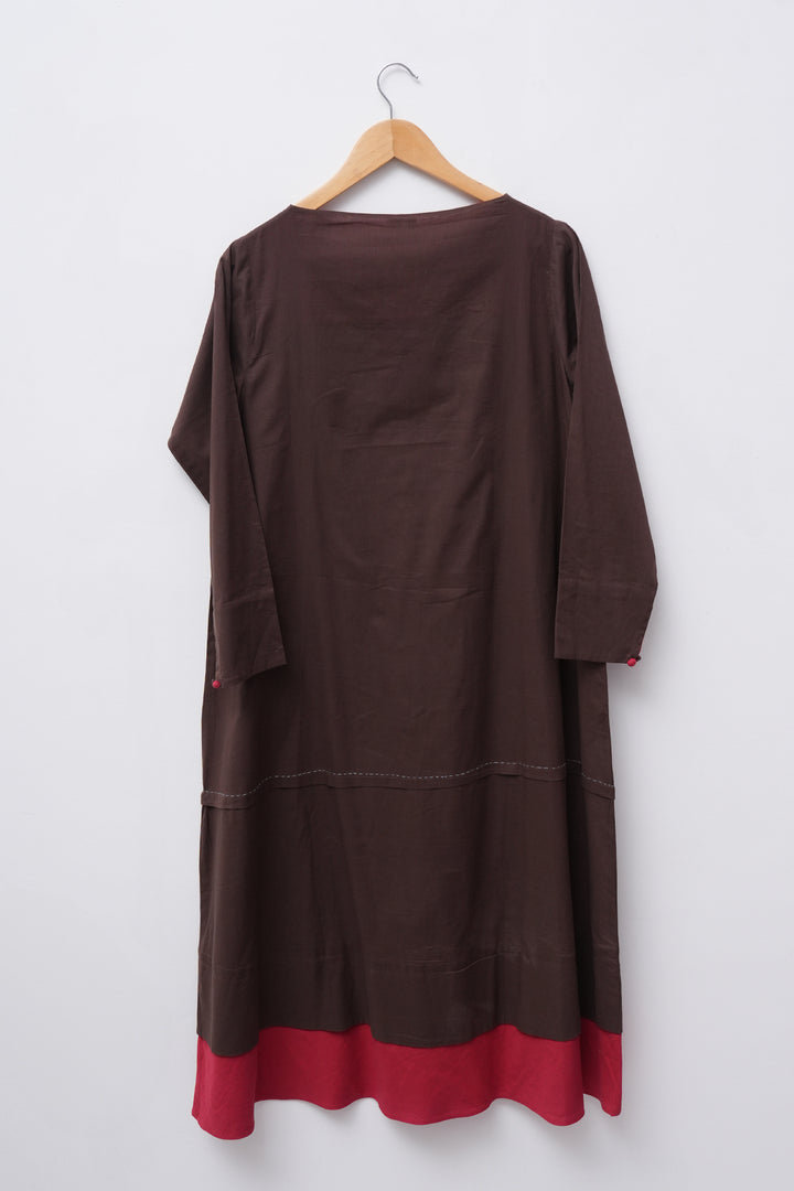 Brown Cotton Dress