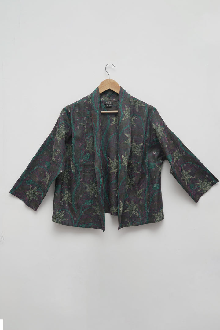 Multicolor Silk Kantha Overlay