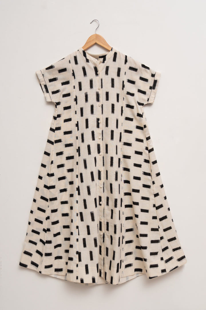 Black & White Double Ikat Dress