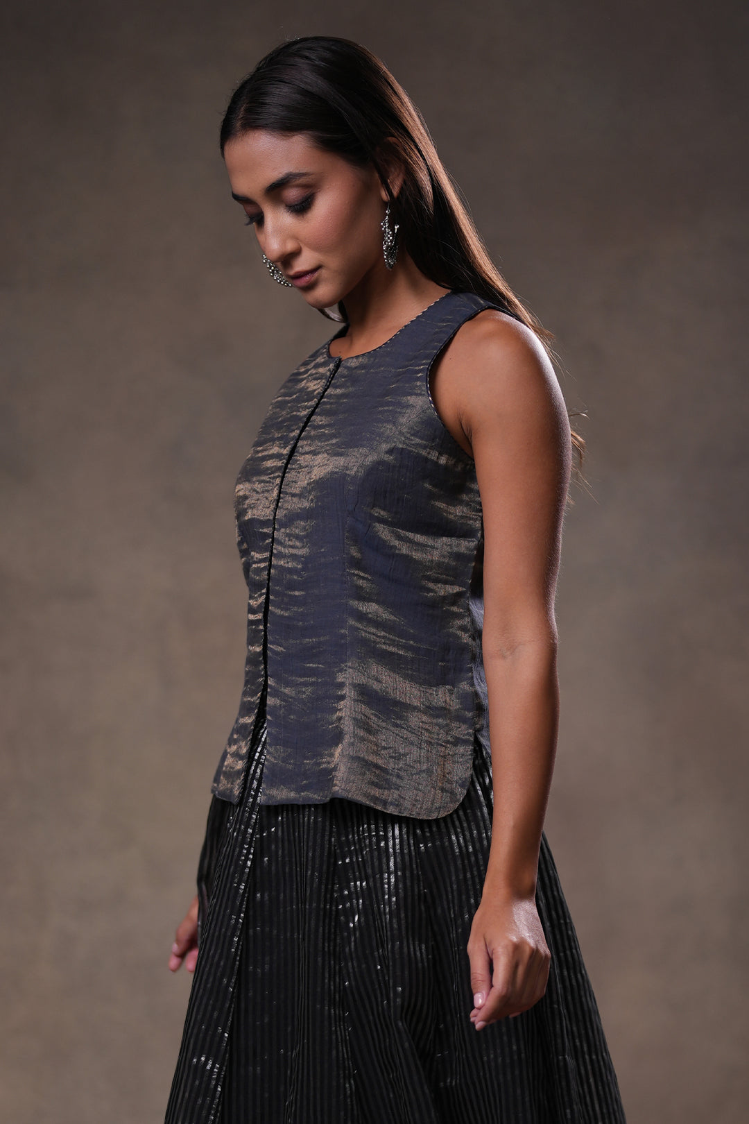 Navy Tissue Blouse