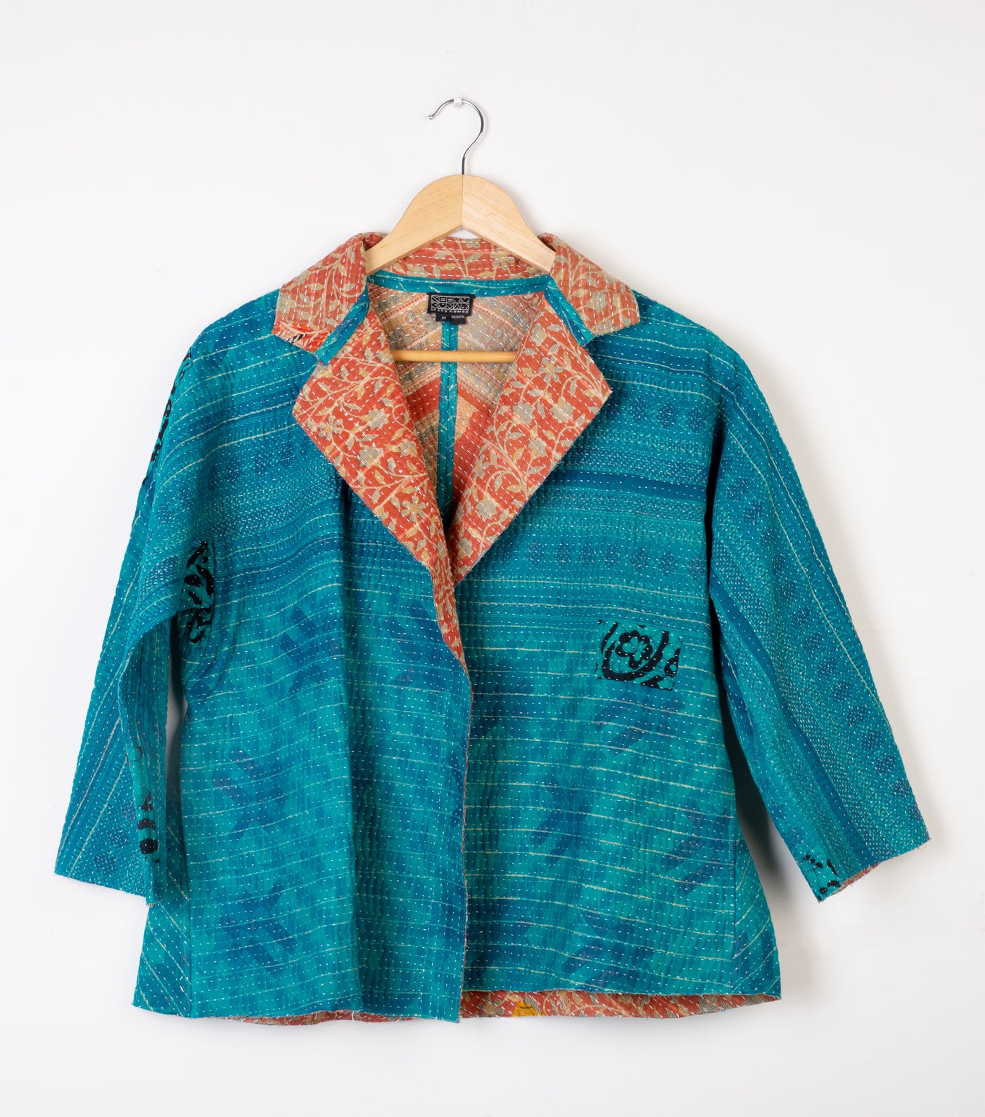 Blue Vintage Cotton Kantha Jacket