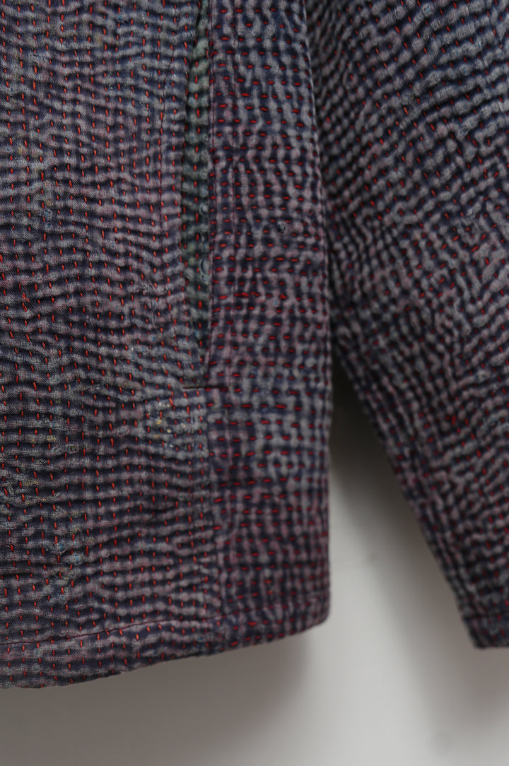 Charcoal Cotton Kantha Jacket