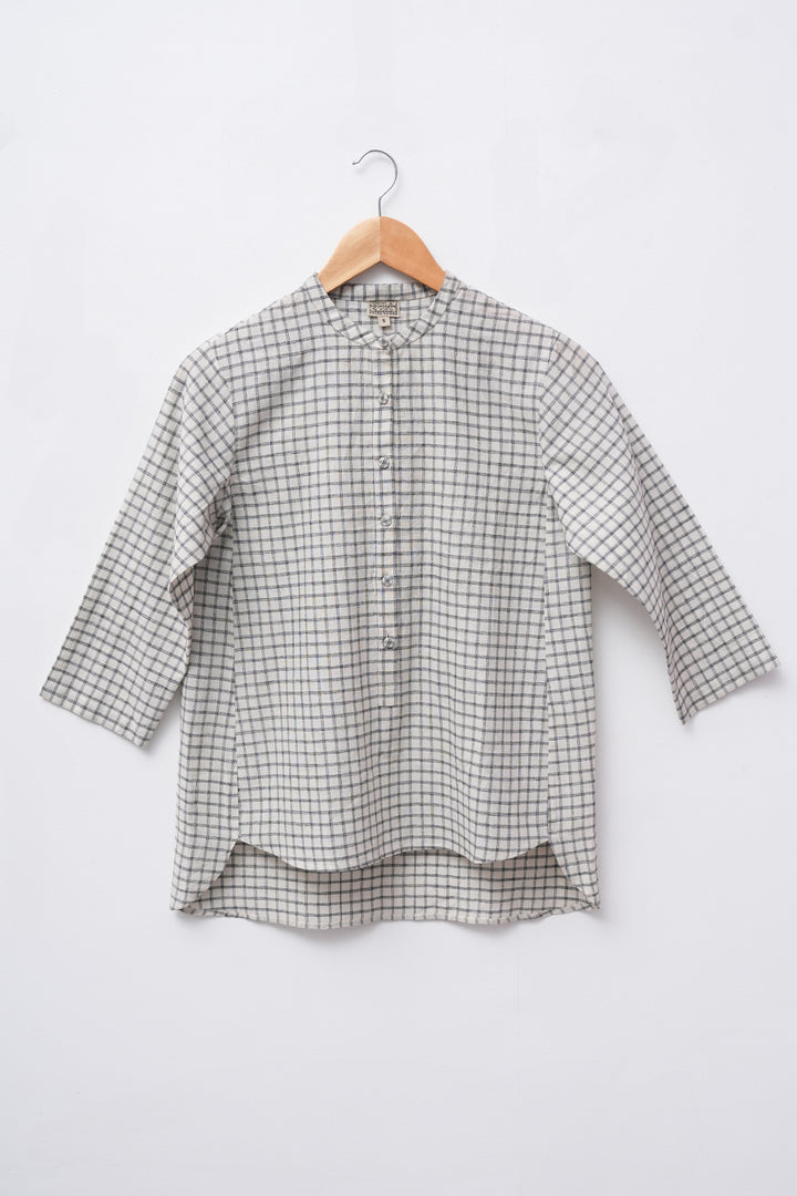 White Woven Cotton Shirt