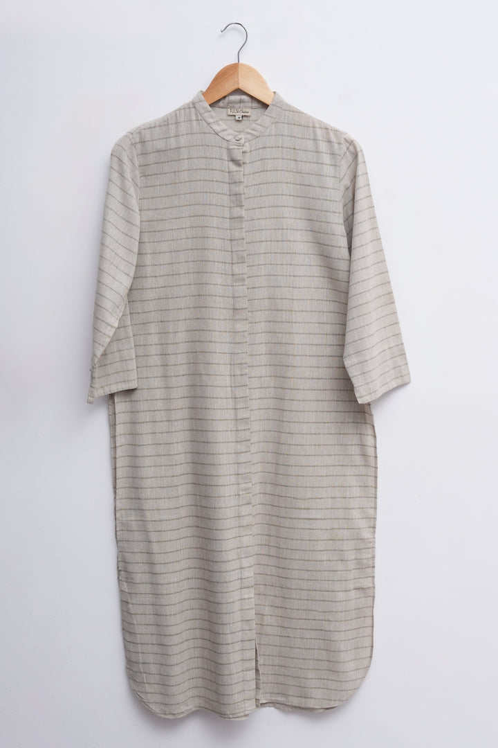 Natural Woven Cotton Shirt Kurta